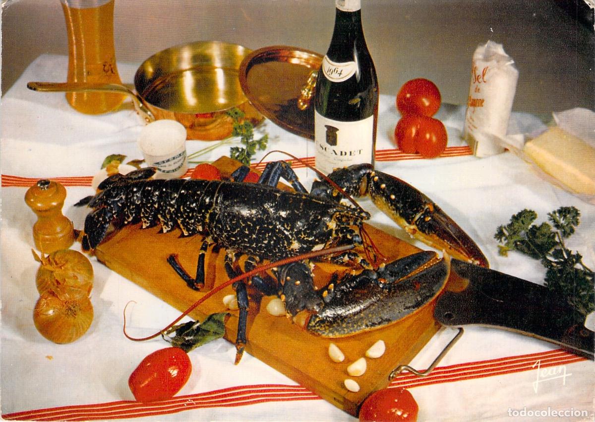 Postales: Postal con receta de Homard a l'Armoricaine