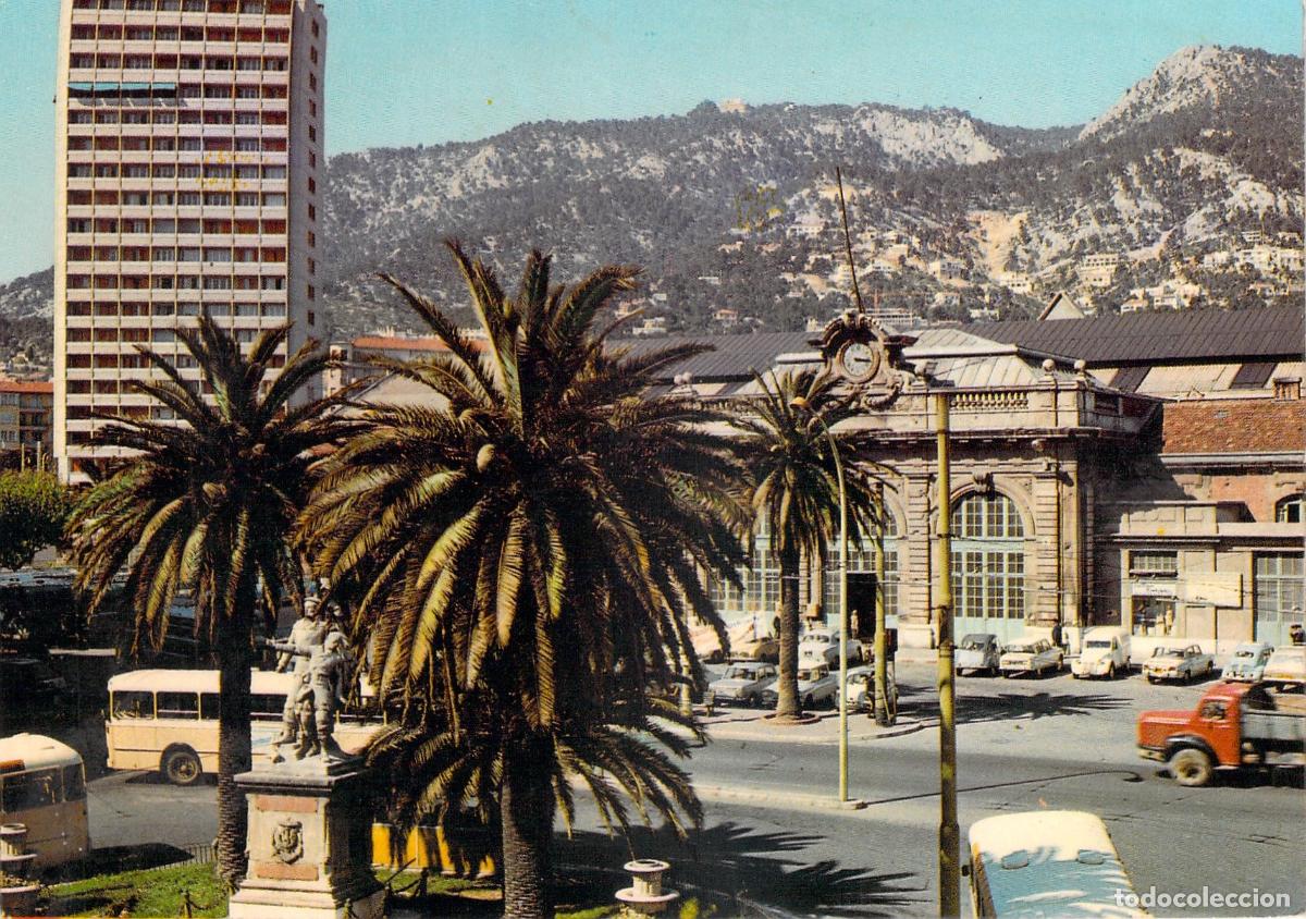 Postales: Postal de la estaci&oacute;n de tren en Toulon, Costa Azul