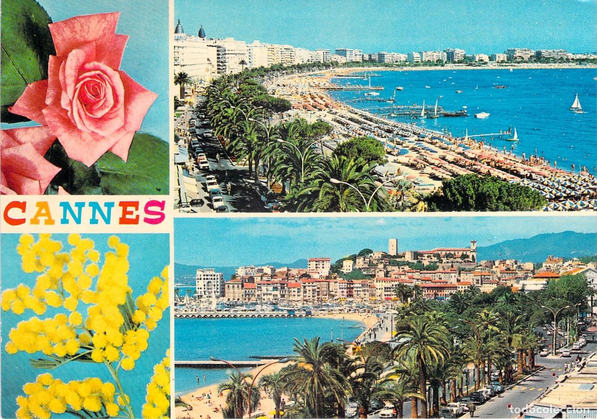 Postales: Postal de la Croisette en Cannes, Riviera Francesa