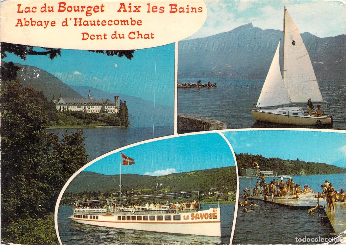 Postales: Postal de Lac du Bourget y Aix-les-Bains en Francia
