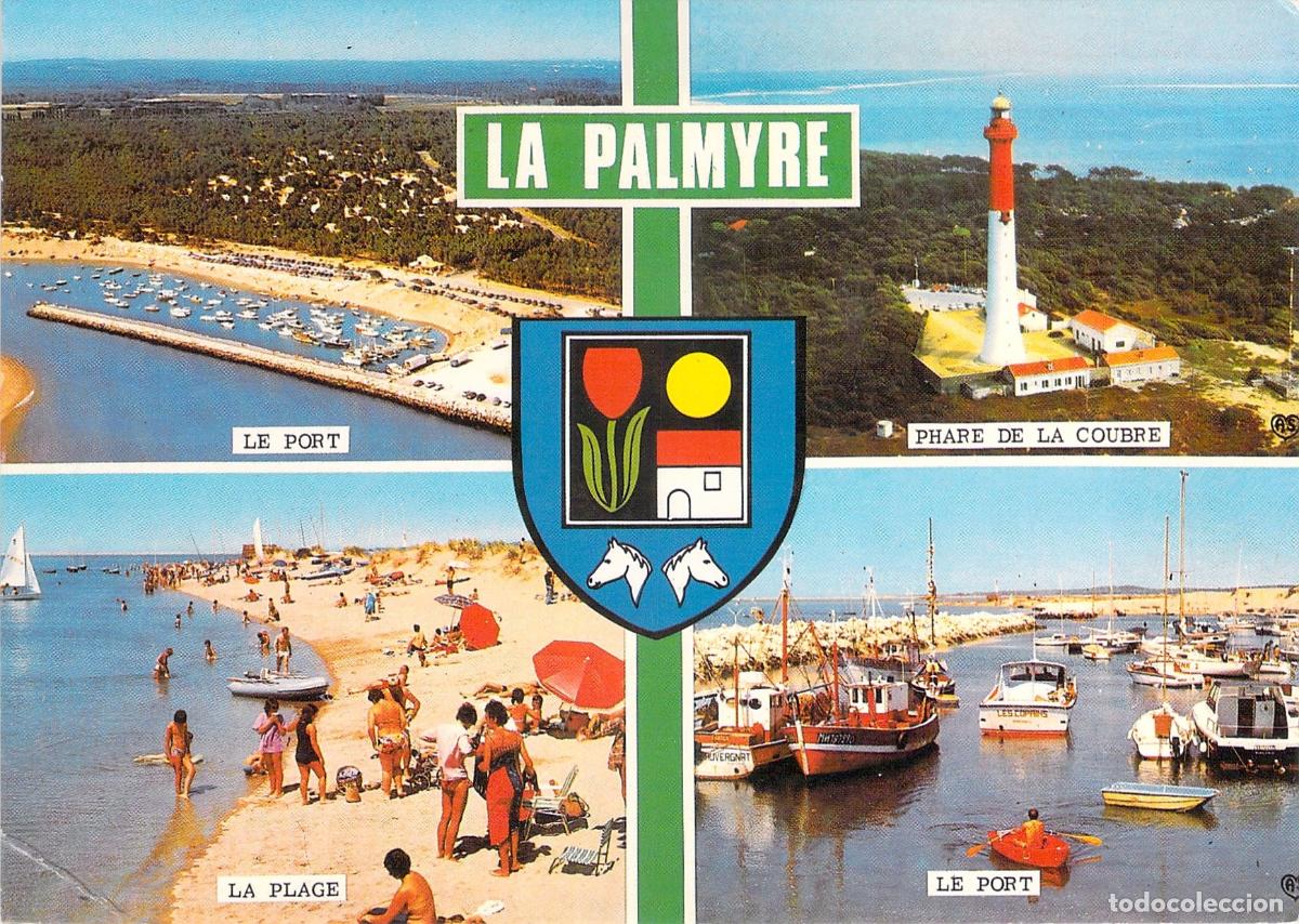 Postales: Postal de La Palmyre Francia con Faro Puerto y Playa