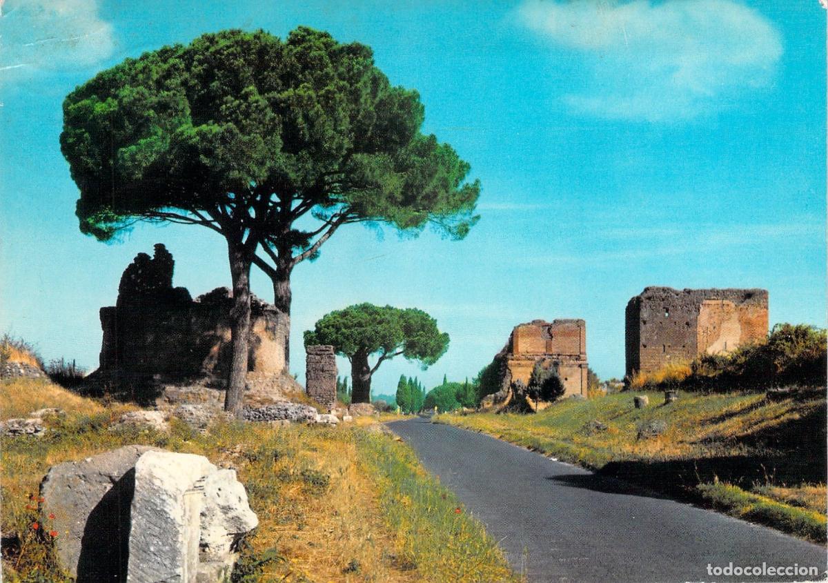Postales: Postal de la V&iacute;a Apia en Roma Italia