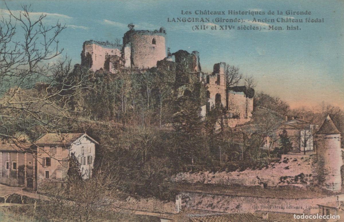 Postcards: France Langoiran Ancien Ch&acirc;teau F&eacute;odal Monument Historique Unposted *YAE008
