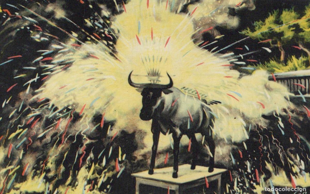 Postkarten: France Pays Basque Toro de Fuego Spectacle Unposted *YAE051