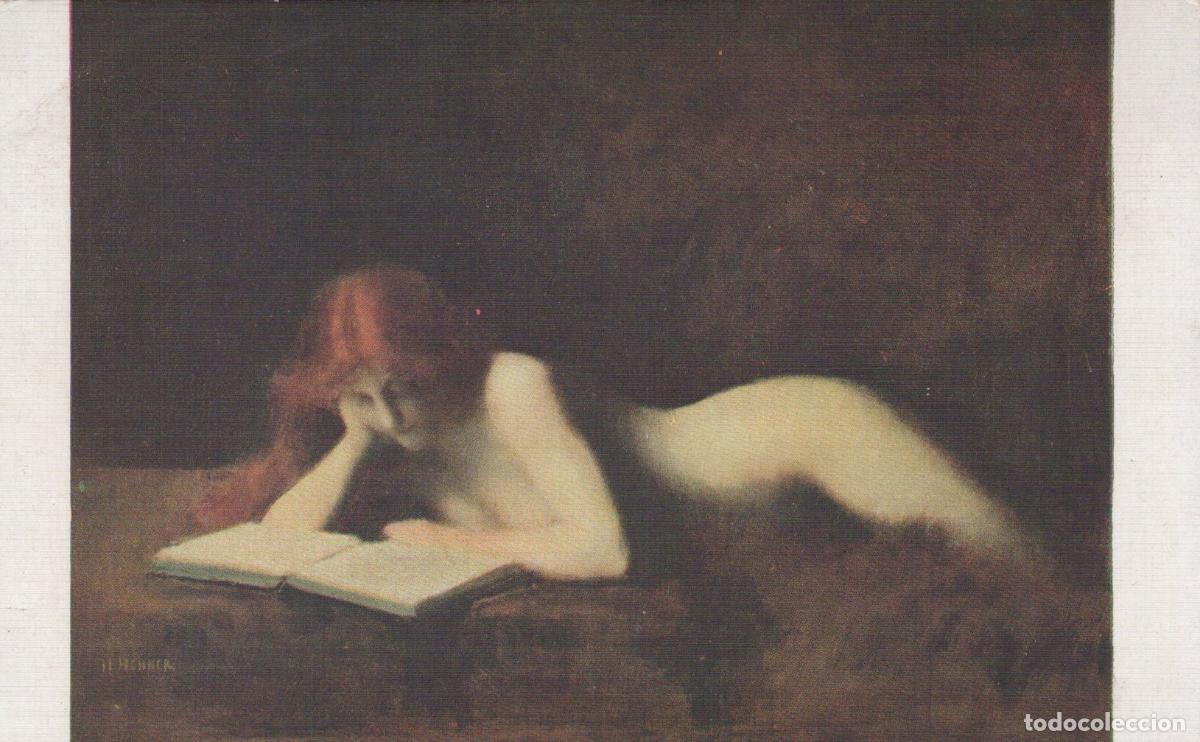 Postais: France Paris &Icirc;le de Peinture J Henner la Liseuse Femme Lecture *YAE085