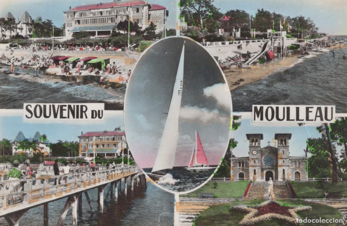 Cartoline: France Moulleau Grand H&ocirc;tel Plage Jet&eacute;e &Eacute;glise et R&eacute;gates *YAE169