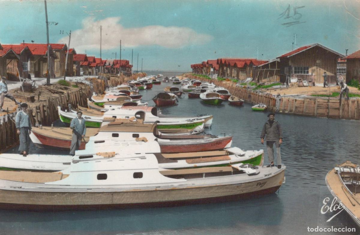 Cartoline: France Gujan Mestras Le Port Barques et Cabanes Ostr&eacute;icoles *YAE184