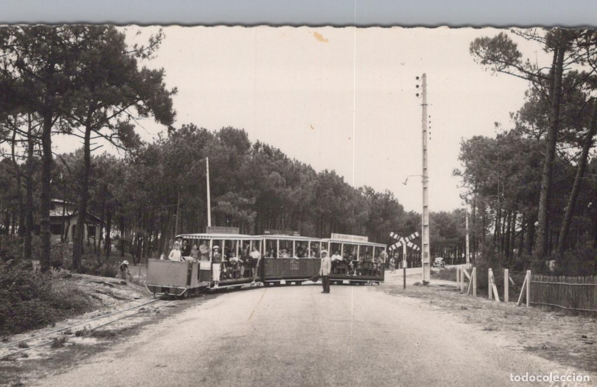 Postcards: France Cap Ferret Petit Tram Forestier sur Route de Bordeaux Unposted *YAE141