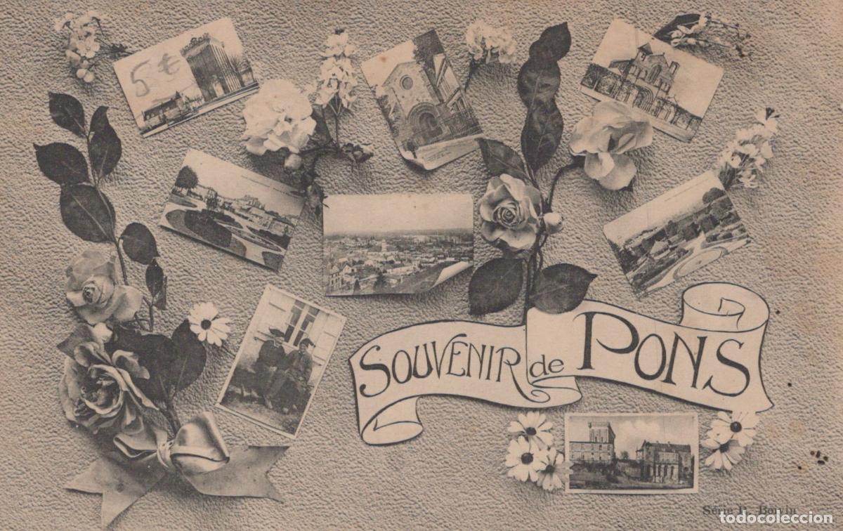 Cartoline: France Pons Montage de Vues de la Ville Floral *YAE244