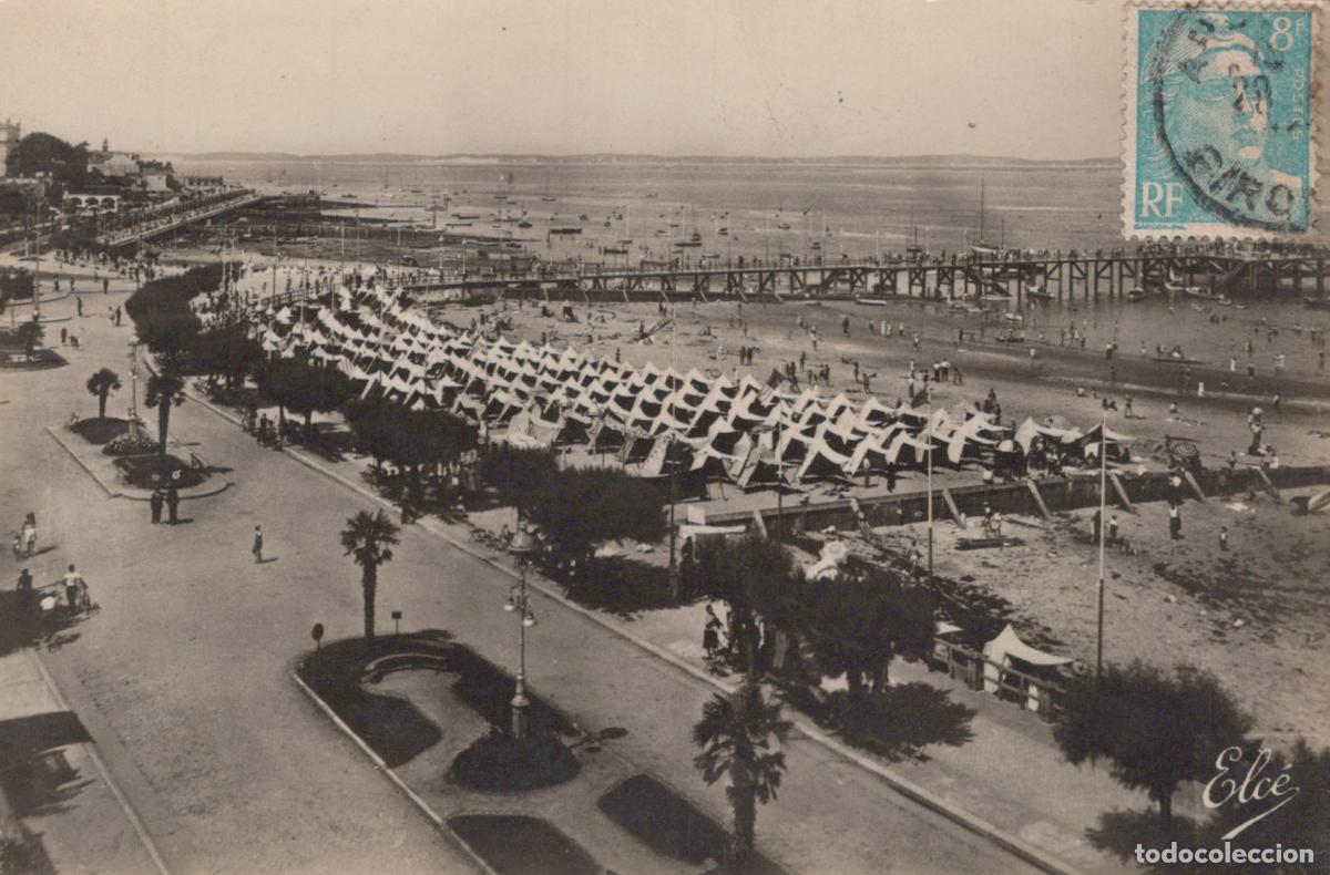 Cartes Postales: France Arcachon Boulevards Promenades Jet&eacute;e Thiers et Cabines de Plage *YAE162