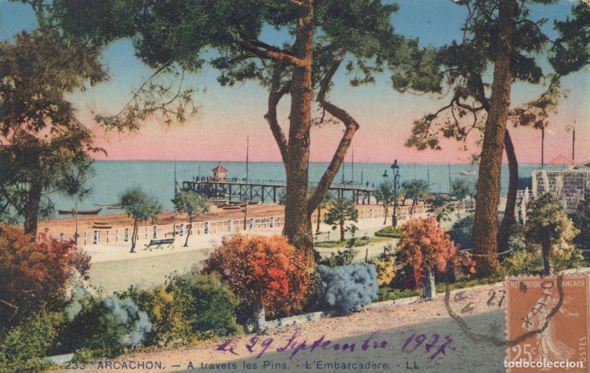 Cartes Postales: France Arcachon A Travers les Pins Embarcadere *YAE167