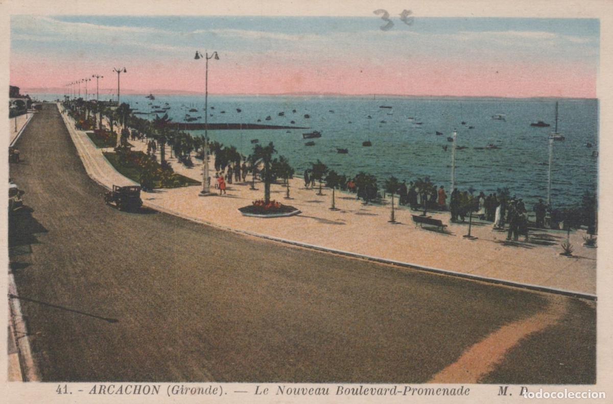 Cartes Postales: France Arcachon Gironde Nouveau Boulevard Promenade Bord de Mer Unposted *YAE172