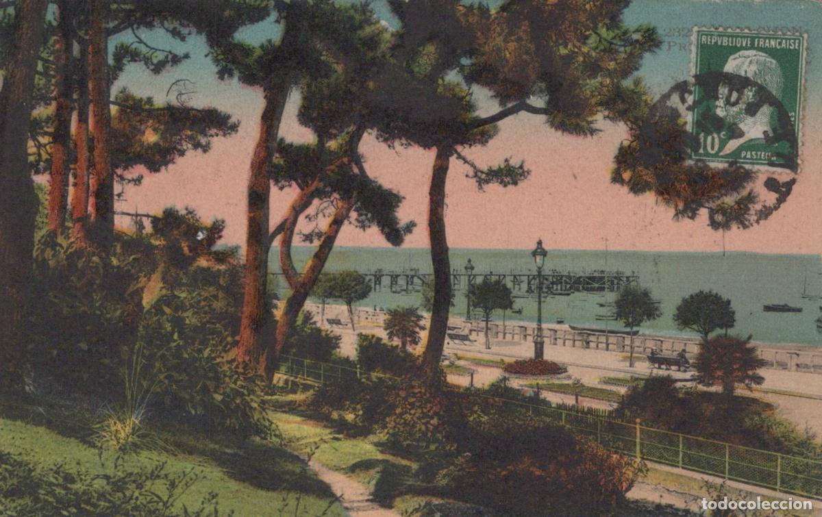 Cartes Postales: France Station Baln&eacute;aire Sc&egrave;ne Panoramique Jet&eacute;e Promenade Arbor&eacute;e *YAE181