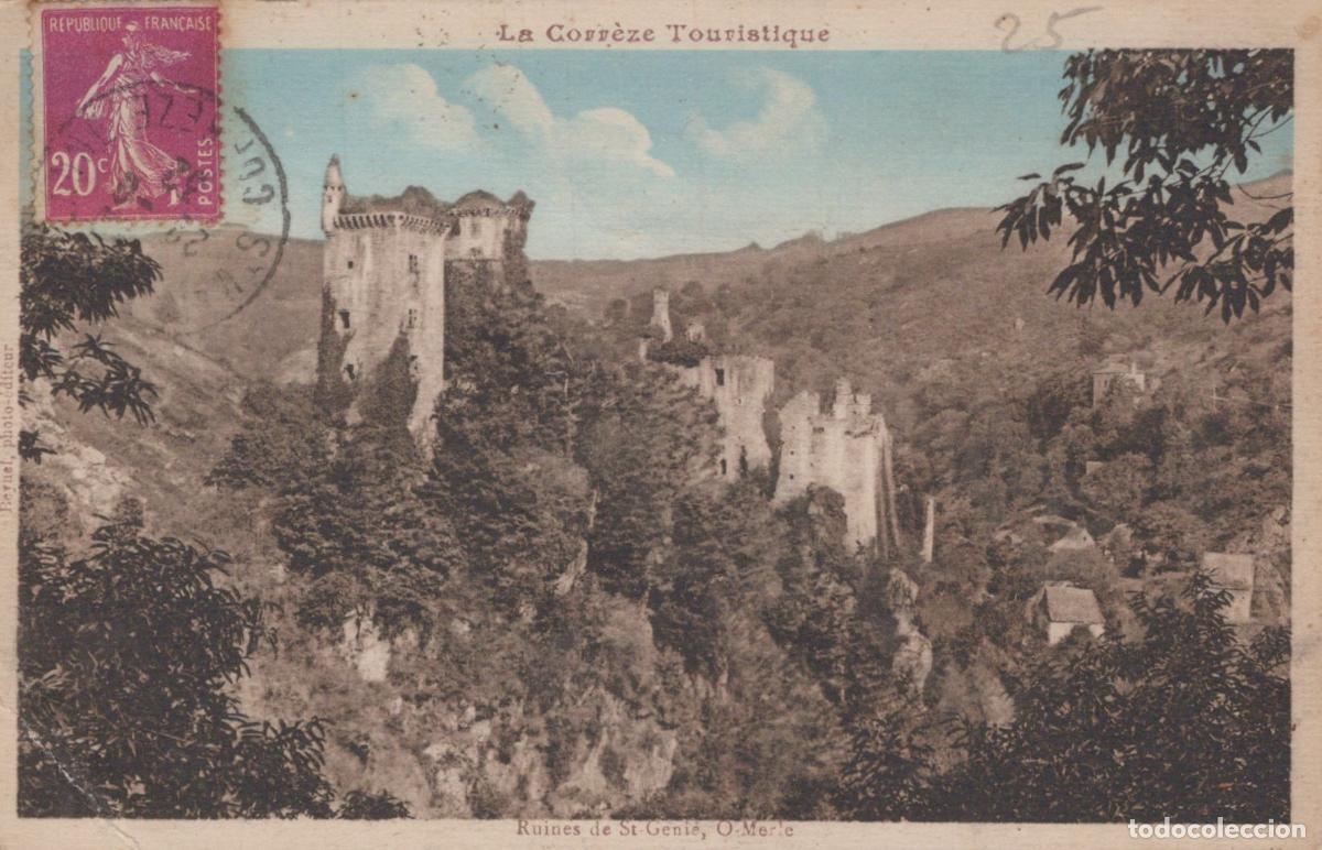 Postkarten: France Saint Geniez &Ocirc; Merle Ruines Ch&acirc;teau M&eacute;di&eacute;val Paysage 1932 *YAE313