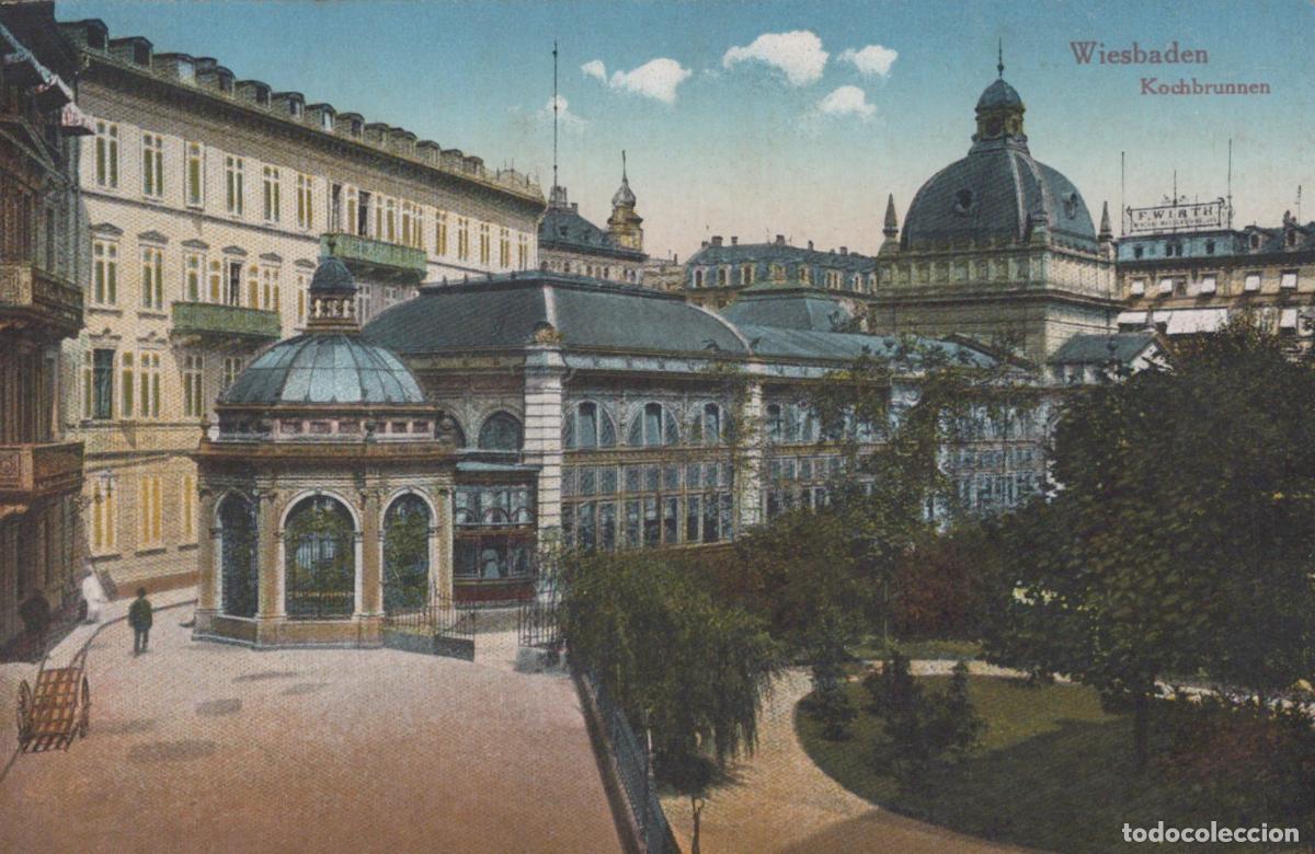Postkarten: Deutschland Wiesbaden Kochbrunnen Architektur Historische Geb&auml;ude *YAE330