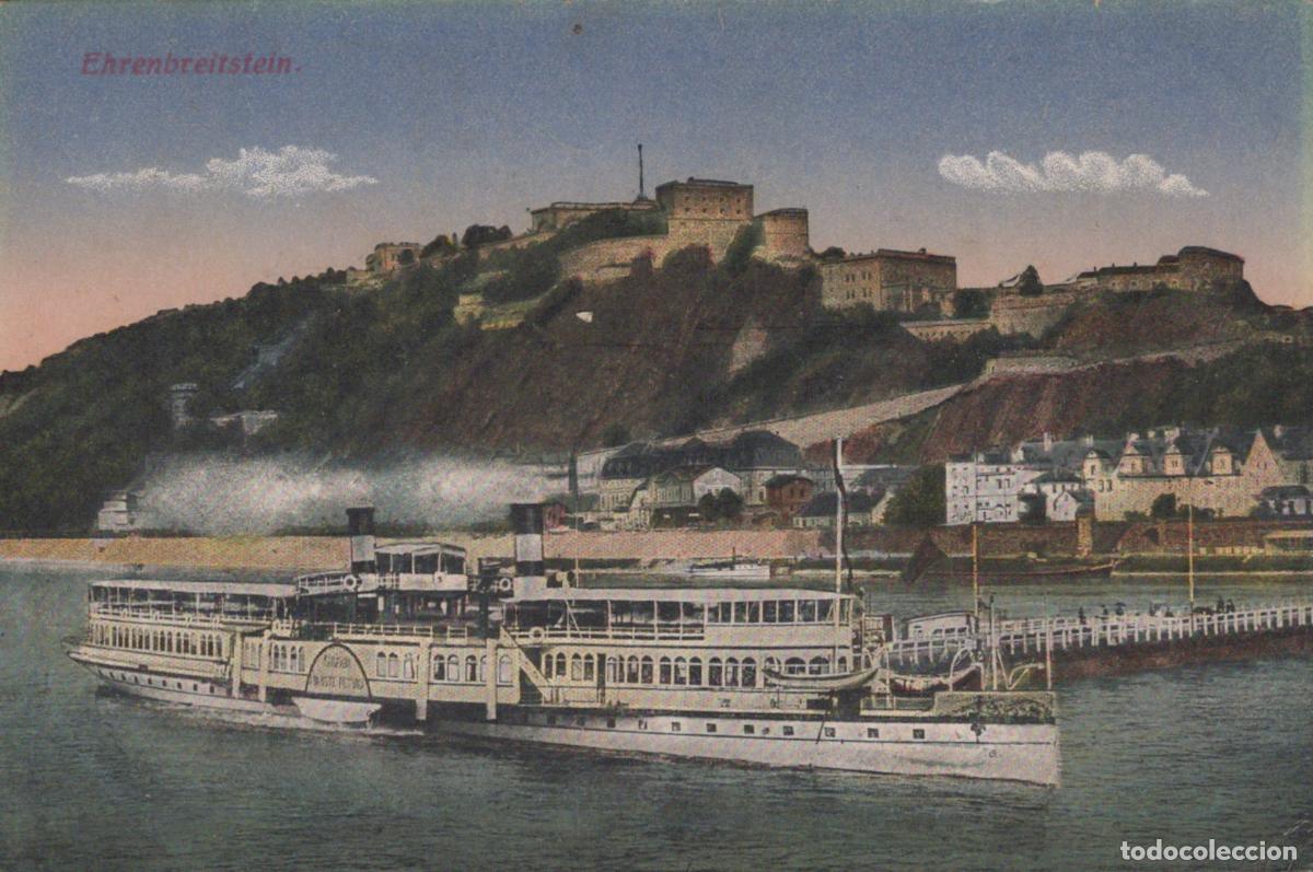 Postkarten: Deutschland Koblenz Rheinland Pfalz Festung Ehrenbreitstein Raddampfer *YAE334