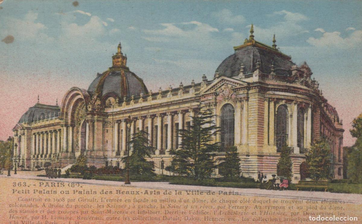 Postkarten: France Paris &Icirc;le de Petit Palais Mus&eacute;e Beaux Arts Architecture Unposted *YAE354