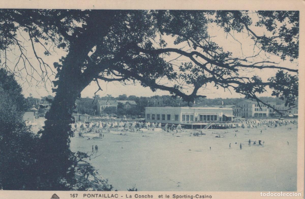 Postkarten: France Pontaillac Plage la Conche Sporting Casino Unposted *YAE226