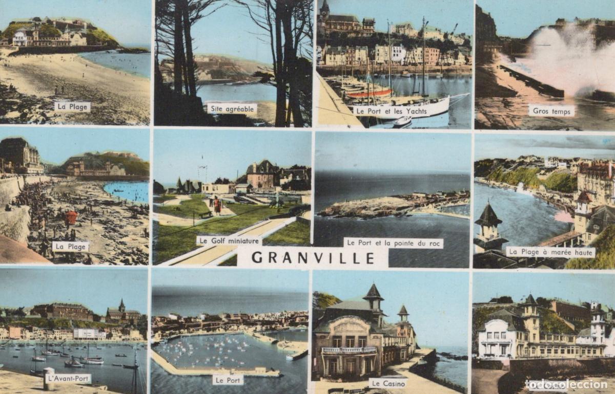 Postales: France Granville Plage Port Casino Mer Real Photo Unposted *YAE379