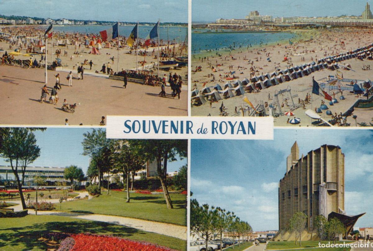 Cartes Postales: France Royan Nlle Aquitaine Plages Front Mer Palais Congr&egrave;s &Eacute;glise *YAE399