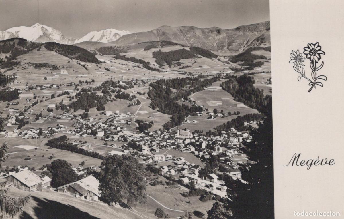Cartes Postales: France Megeve Vue G&eacute;n&eacute;rale Mont Blanc Paysage Architecture Real Photo *YAE410