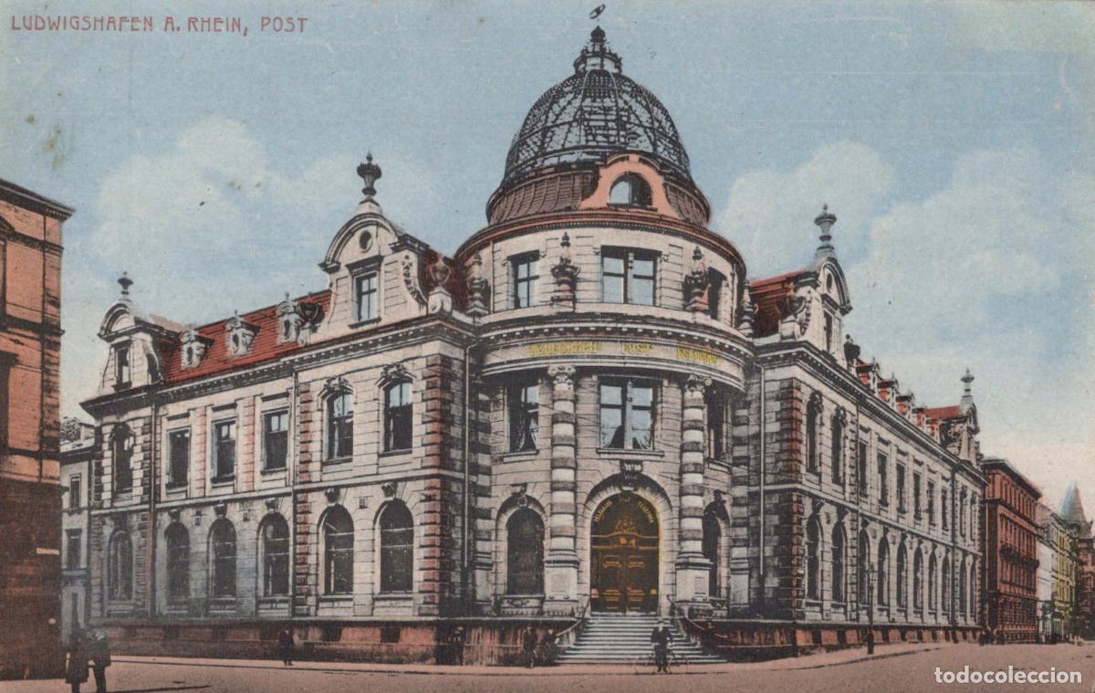 Postkarten: Deutschland Ludwigshafen A Rhein Postgeb&auml;ude Architektur Oblitert *YAE282