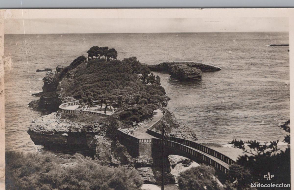 Cartoline: France Biarritz Le Basta Pont Rocher Arbor&eacute; Unposted *YAE479
