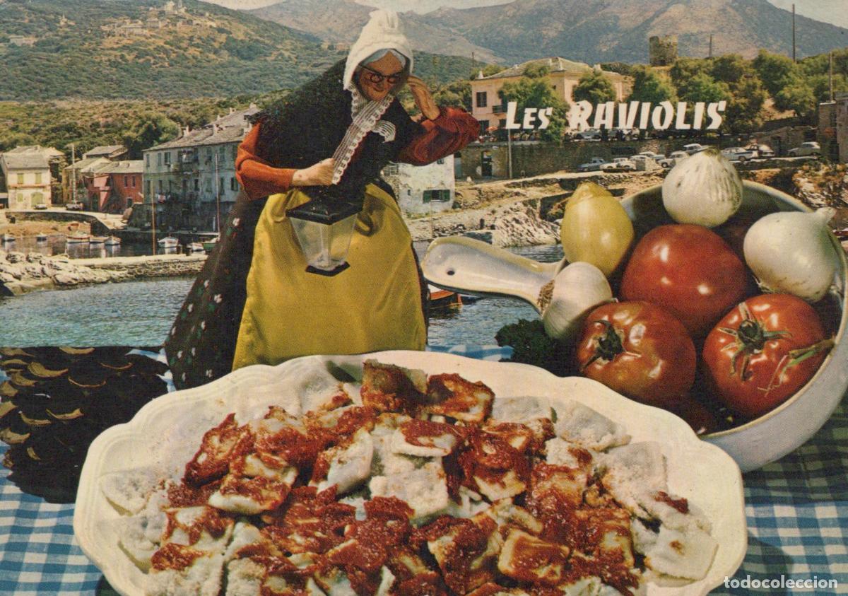 Postcards: France Corse Sc&egrave;ne Culinaire Femme Raviolis Village C&ocirc;tier Unposted *YAE505