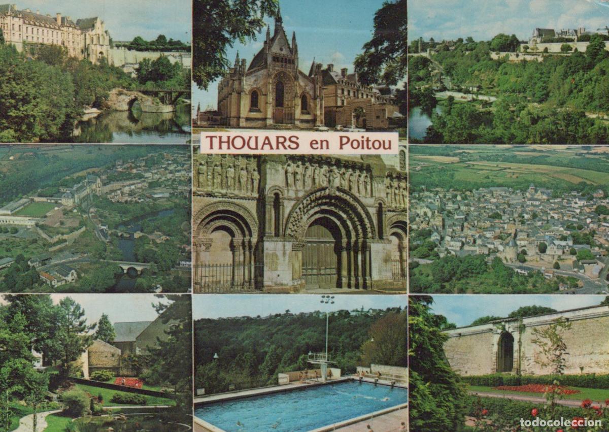 Postcards: France Thouars Multi Vues Ch&acirc;teau &Eacute;glise Paysage Piscine *YAE529