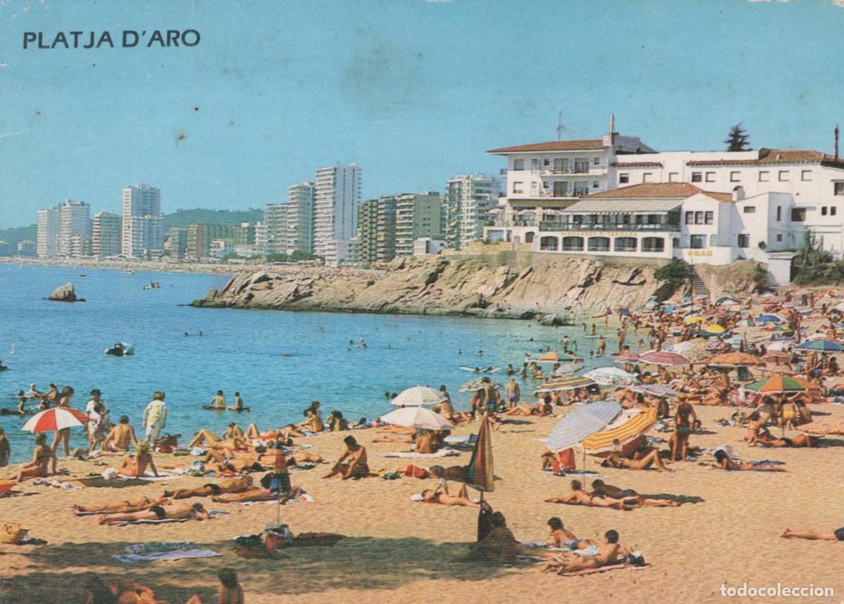 Postcards: Espa&ntilde;a Platja D Aro Catalu&ntilde;a Playa Principal Con Hoteles Y Turistas *YAE530