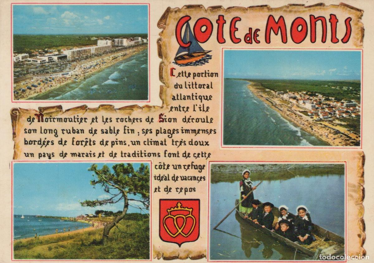 Postcards: France St Jean de Monts C&ocirc;te de Monts Plages Pin&egrave;des Barque Post&eacute;e *YAE540