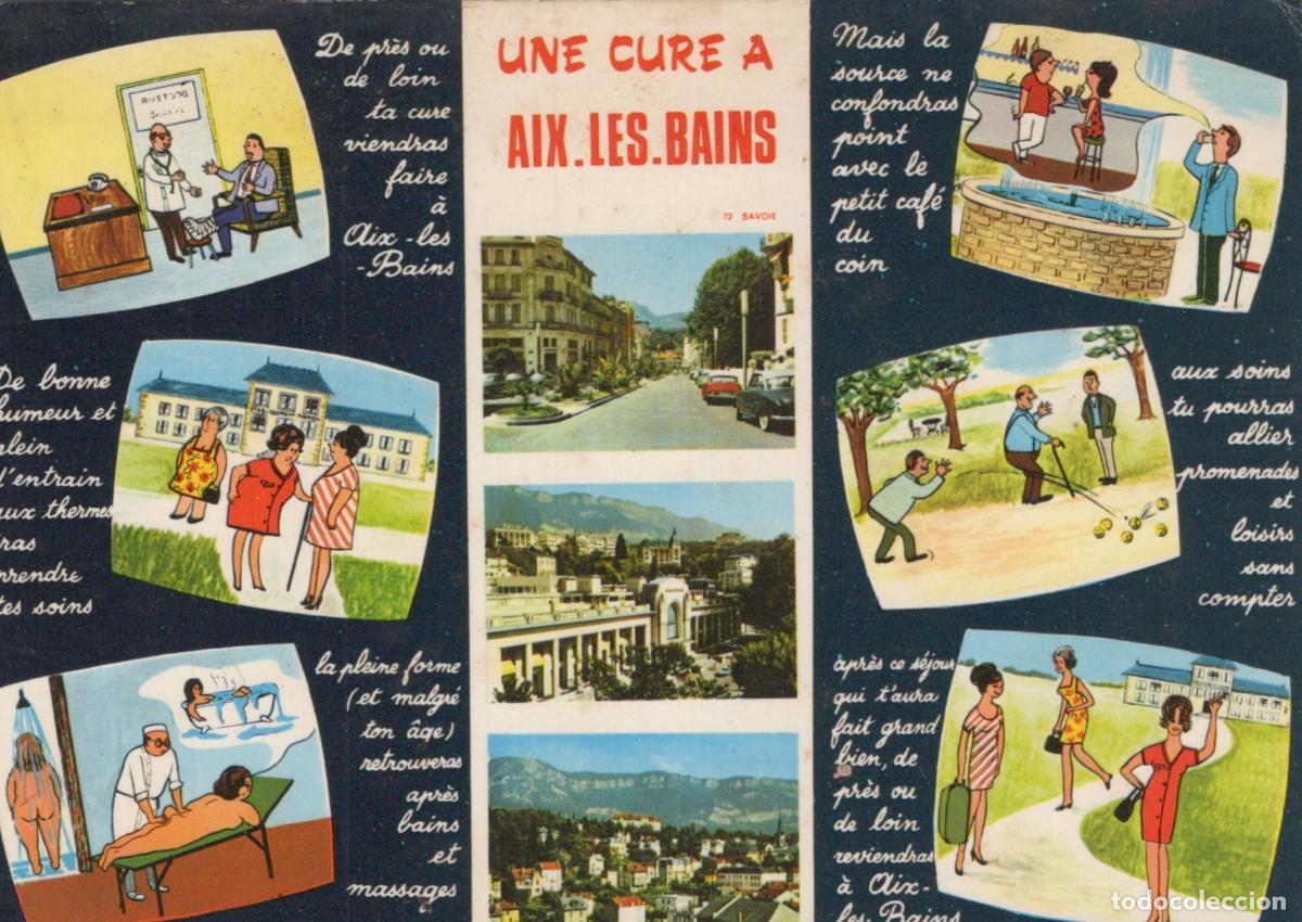 Postcards: France Aix les Bains Thermalisme Tourisme Cure Sc&egrave;nes Vues *YAE539