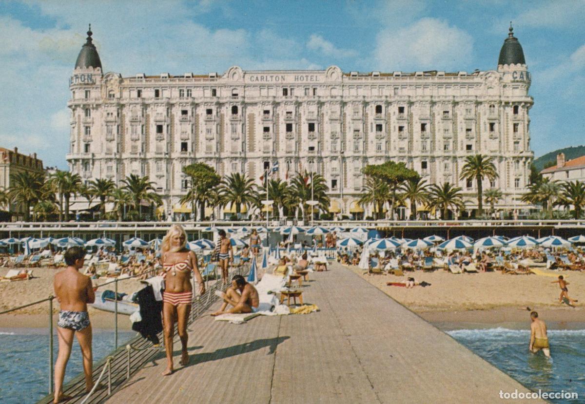 Postcards: France Cannes Carlton Plage Cote d Azur *YAE554