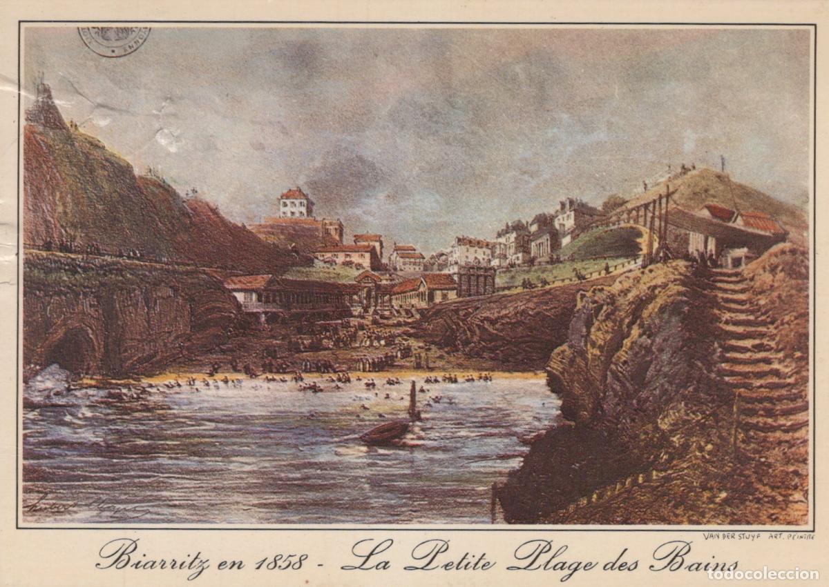Postkarten: France Biarritz La Petite Plage des Bains 1858 *YAE575