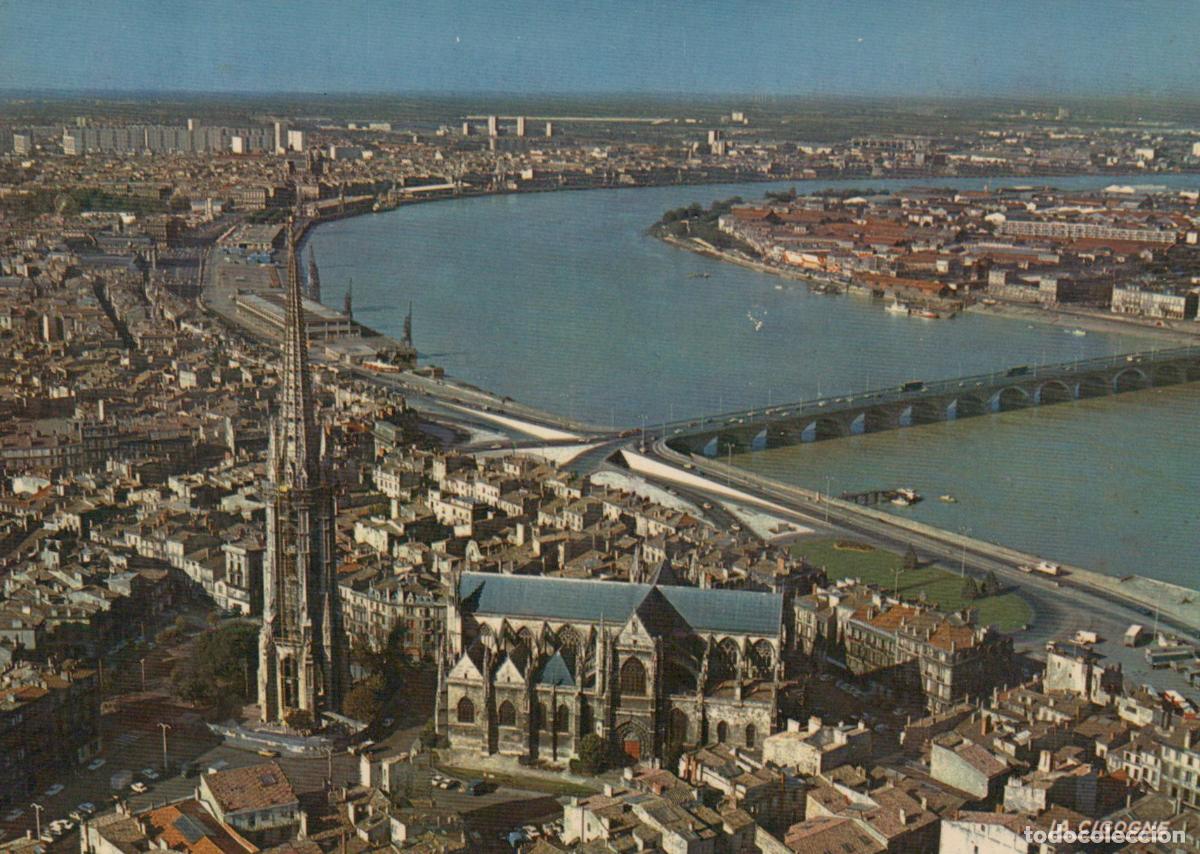 Postkarten: France Bordeaux Vue A&eacute;rienne &Eacute;glise Saint Michel Pont de Pierre Unposted *YAE644