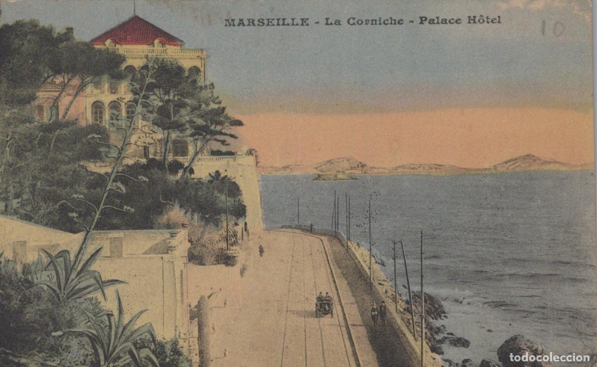 Postkarten: France Marseille La Corniche Palace H&ocirc;tel Vue Mer V&eacute;hicule Unposted *YAE368