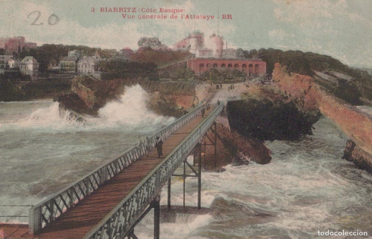 Postais: France Biarritz Vue de L Attalaye Passerelle de la Vierge *YAE371