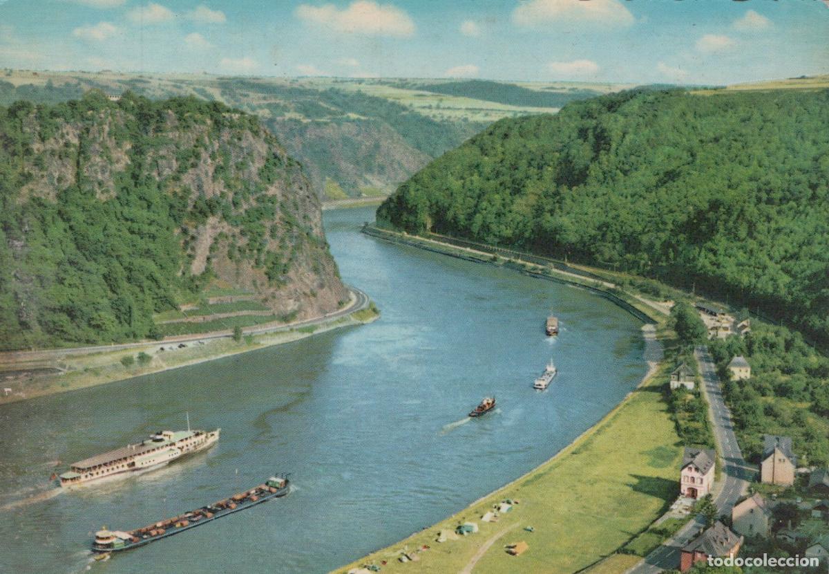 Postcards: Deutschland Boppard Rheinland Pfalz Flusslandschaft Mittelrhein Oblitert *YAE686