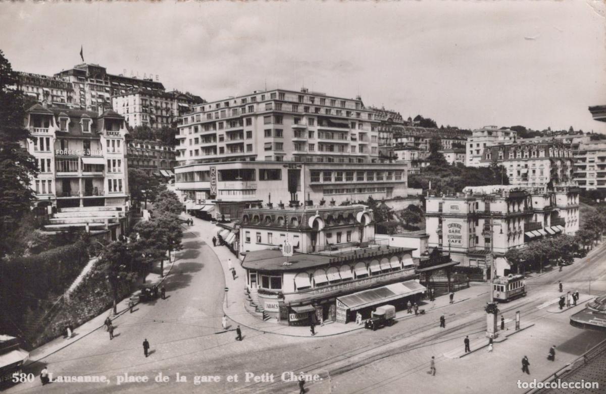 Postcards: Suisse Lausanne Place de la Gare et Petit Ch&ecirc;ne Architecture Urbaine *YAE402