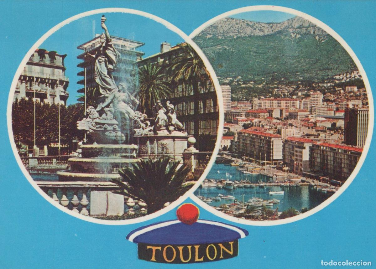 Postcards: France Toulon Fontaine de la F&eacute;d&eacute;ration Port et Panorama Urbain *YAE806