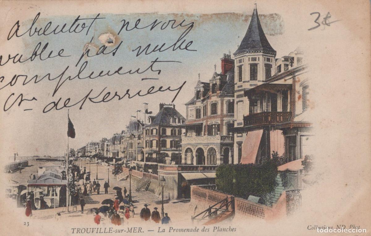 Postcards: France Trouville sur Mer Promenade des Planches Architecture 1904 *YAE418