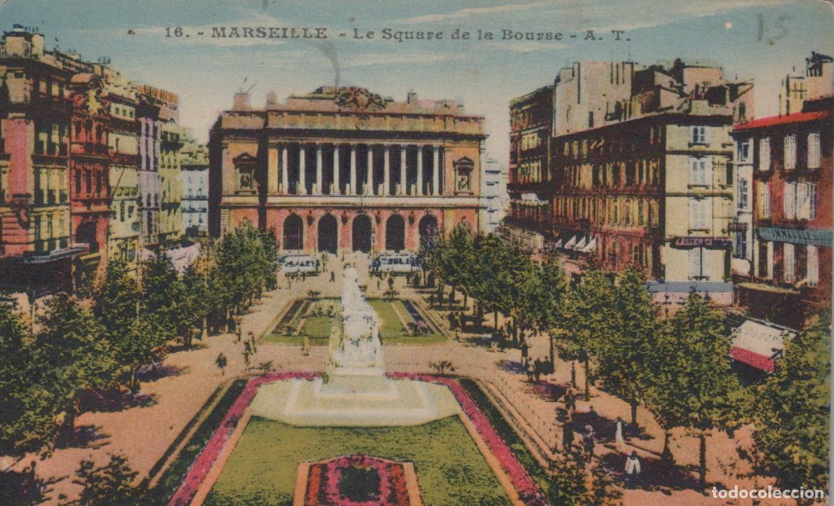 Postales: France Marseille Square de la Bourse *YAE422
