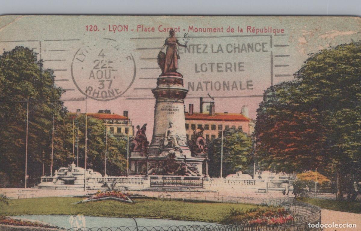 Postcards: France Lyon Place Carnot Monument de la R&eacute;publique Architecture *YAE426