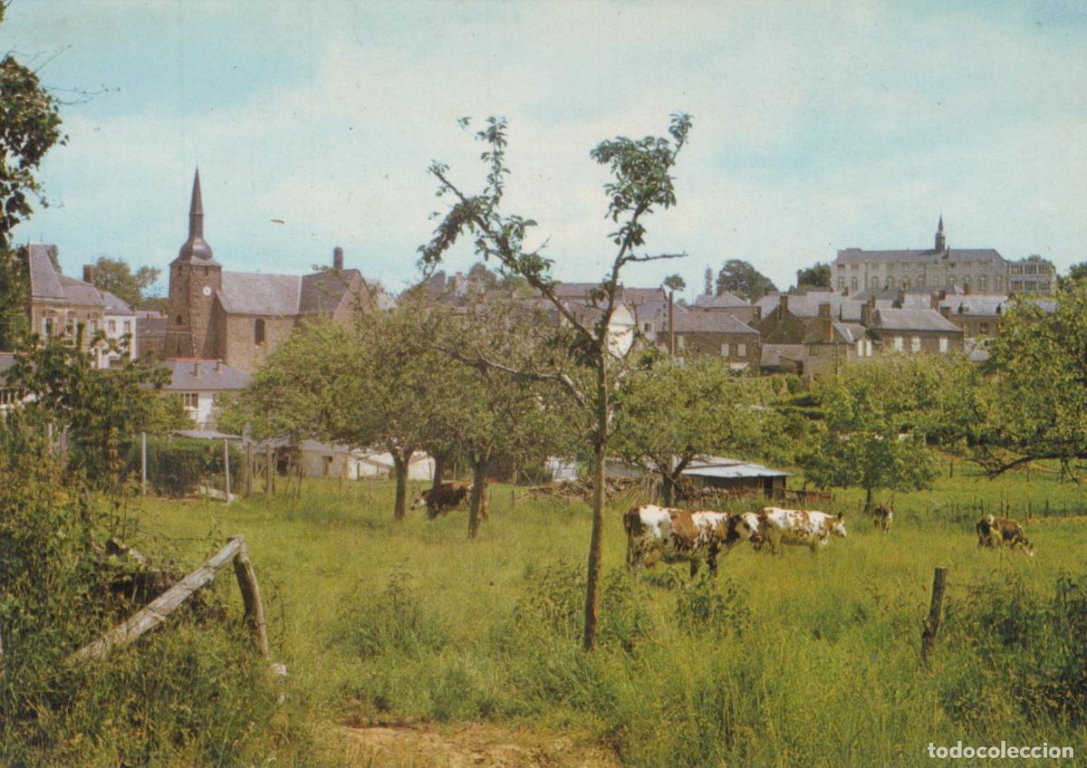 Postkarten: France Le Bourgneuf la For&ecirc;t Village &Eacute;glise Ch&acirc;teau Vaches *YAE918