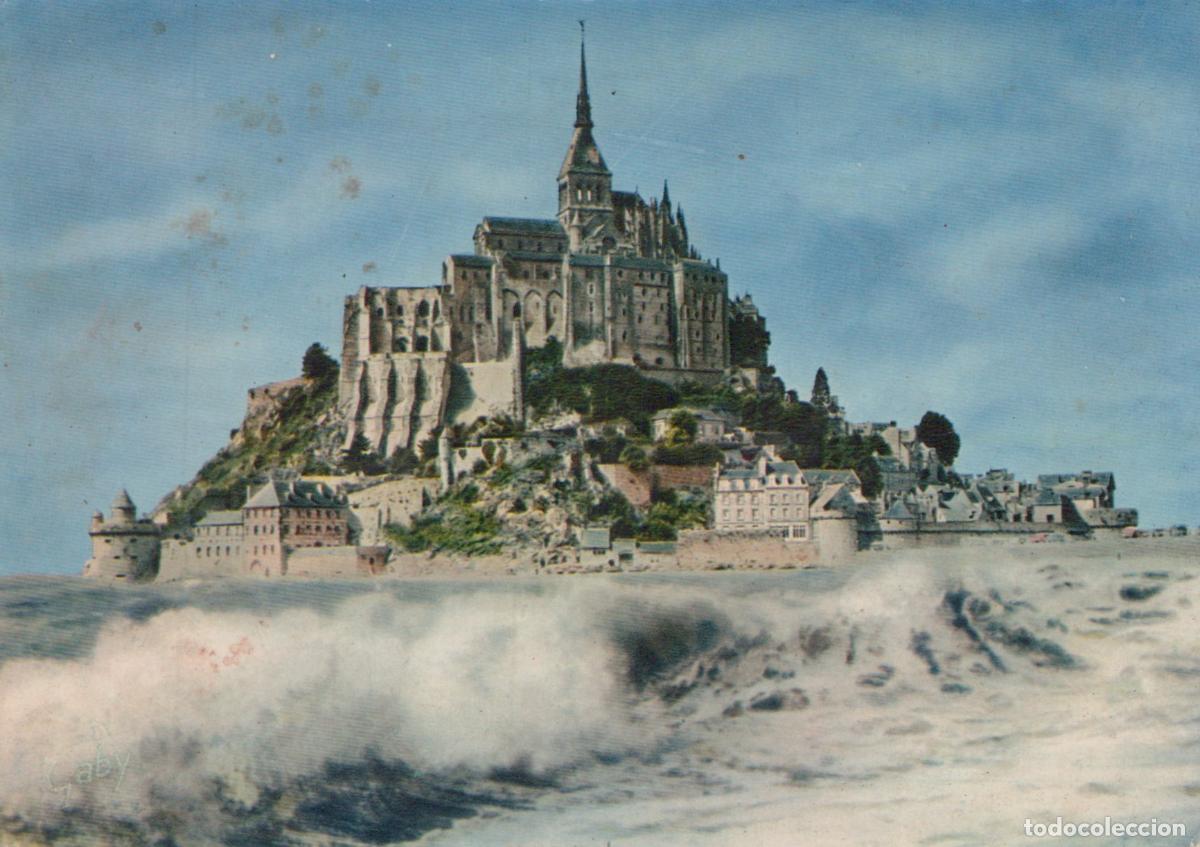 Postcards: France Mont Saint Michel Abbaye Grande Mar&eacute;e Architecture Unposted *YAE932