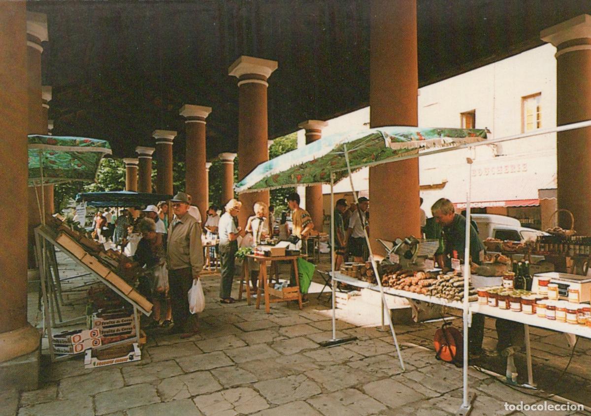 Postkarten: France L Ile Rousse Corse March&eacute; Couvert Colonnes Produits Unposted *YAE943