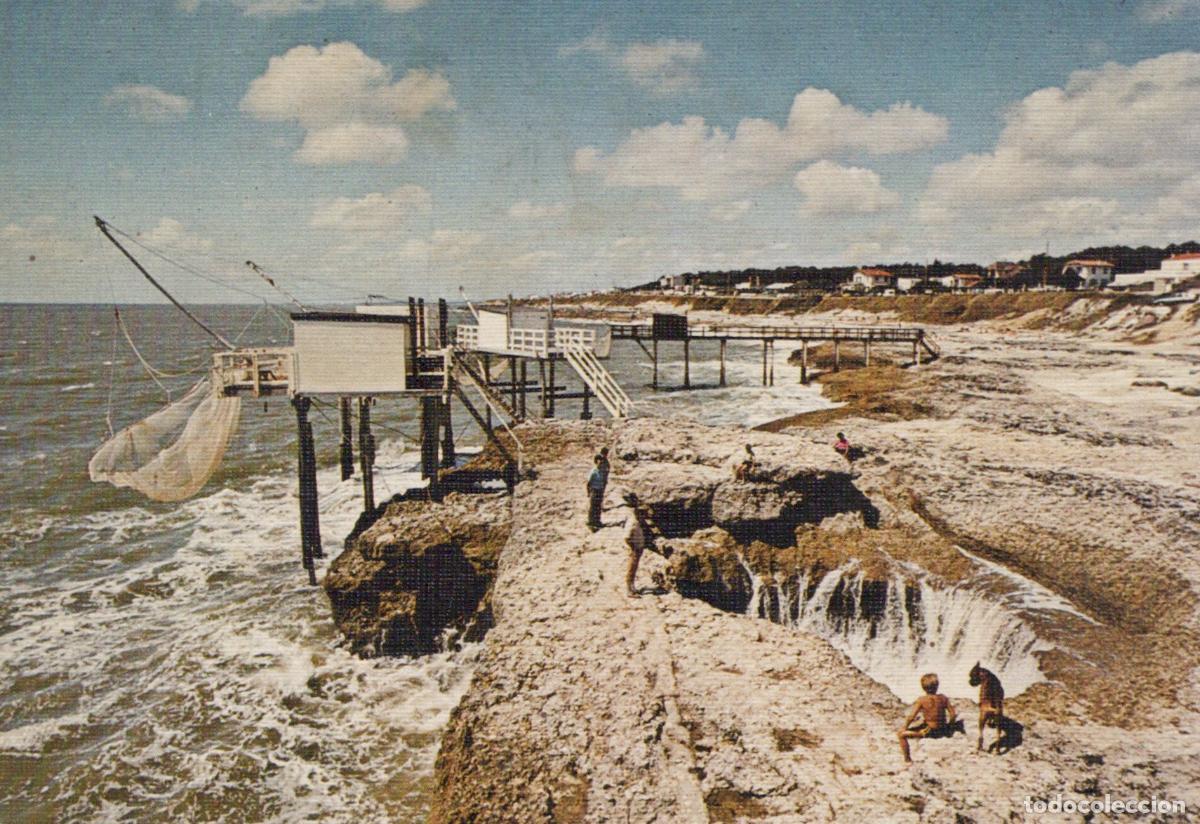 Postkarten: France St Palais sur Mer Carrelets de P&ecirc;che sur les Rochers Un Message *YAE958