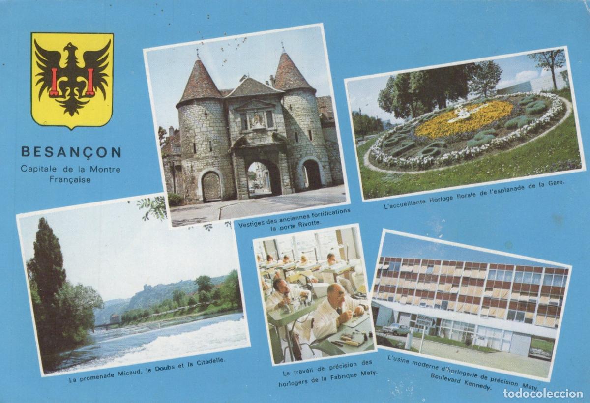 Postkarten: France Besan&ccedil;on Vues Porte Rivotte Horloge Promenade Usines Maty *YAE982