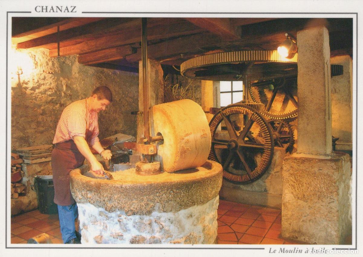 Postais: France Chanaz Moulin &Agrave; Huile du Xixe Si&egrave;cle Homme au Travail Unposted *YAE998