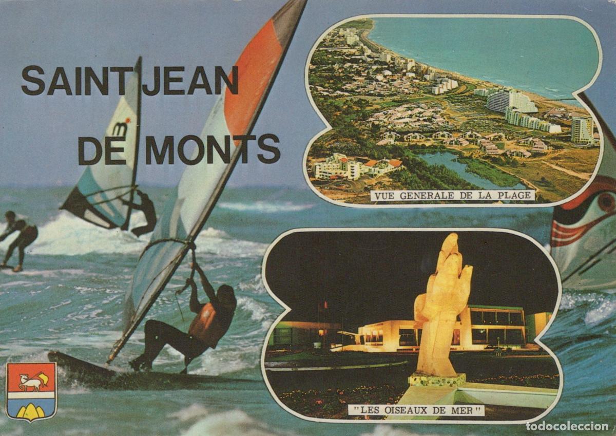 Postkarten: France Saint Jean de Monts Plage Planche &Agrave; Voile et Oiseaux de Mer *YAE521